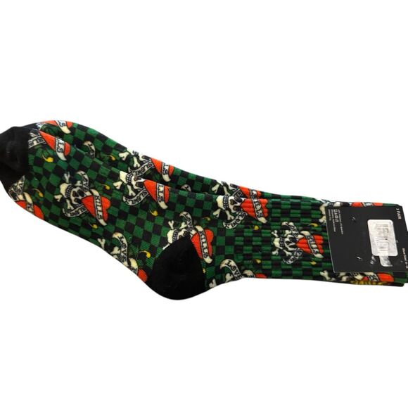 Ed Hardy Mens 2 Pair Cushioned Crew Socks Sz Shoe 6-12 Skull Dice NEW NWT - Picture 7 of 7